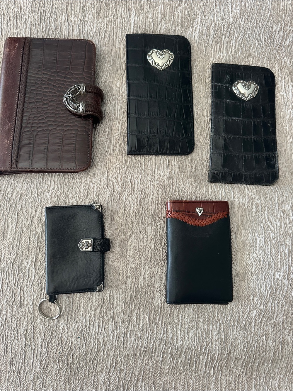 Vintage Brighton:  organizer, 2 eyeglass cases, key ring w/ card case & wallet